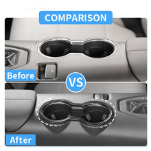 Ford Mustang 2024+ Carbon Look ABS Front Cup Holder Trim Ring Cover