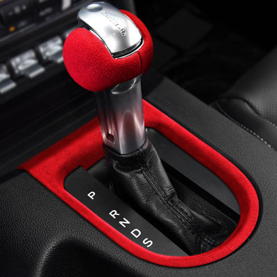 Mustang 2015-23 Alcantara Gear Shift Panel Cover - Red (Coming Soon)