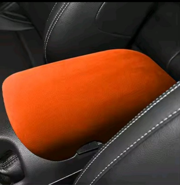 Mustang (15-25) Alcantara Console Cover - Orange (Coming Soon)
