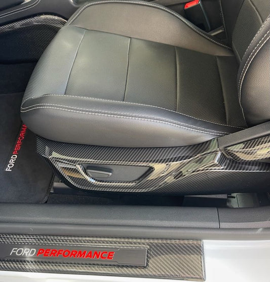 ABS Carbon Look Seat Adjustment Cover Mustang (15-25)