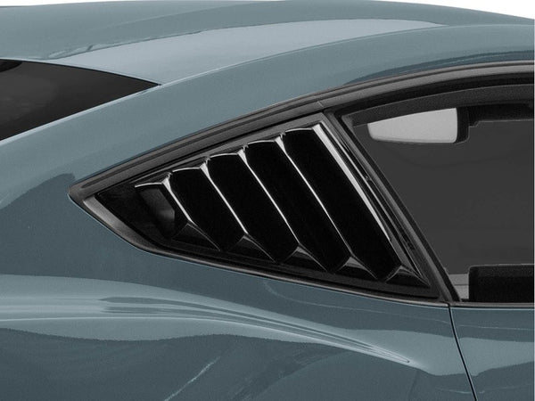 Open Quarter Window Louvers - Gloss Black (2024+ Mustang)
