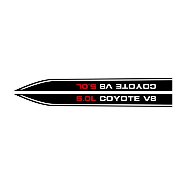 Mustang (2015-17) COYOTE V8 5.0L Hood Decal Set