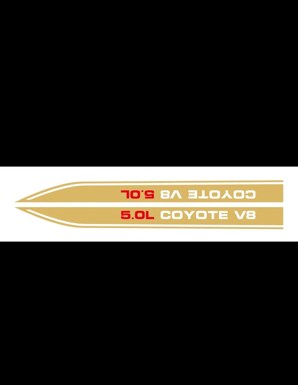 Mustang (2015-17) COYOTE V8 5.0L Hood Decal Set