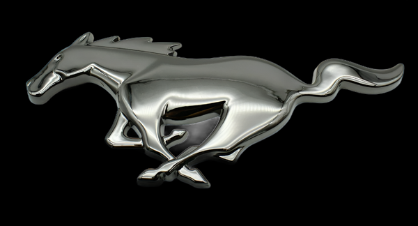 Mustang Replacement grille badge (Metal) - Chrome