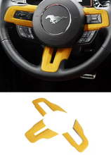 Load image into Gallery viewer, Mustang (15-23) Alcantara Steering Trim - Yellow
