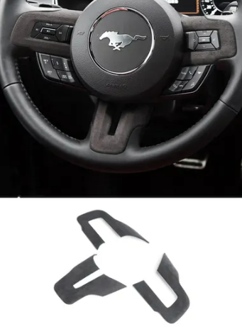 Mustang (15-23) Alcantara Steering Trim - Grey