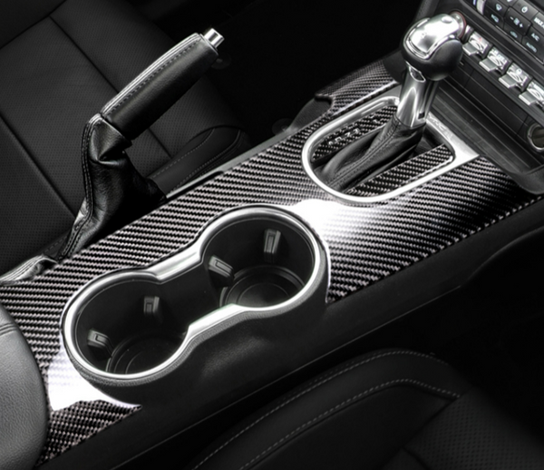Mustang (15-23) Soft Carbon Console Panel Cover Trim