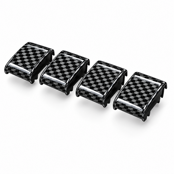 Carbon Look 4 Piece Switch Control Cover Set For Ford Mustang 2015-23 Models