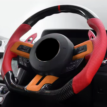 Load image into Gallery viewer, Mustang (15-23) Alcantara Steering Trim - Orange
