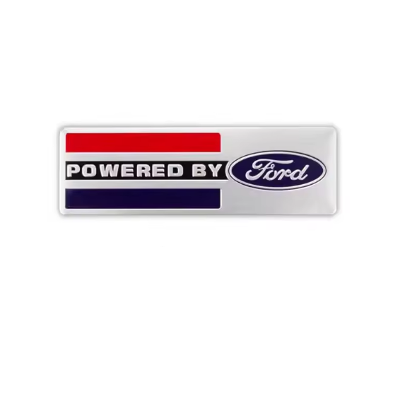 Powered By Ford Metal Vanity Badge Emblem