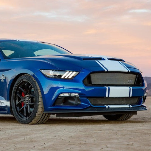 White Gloss - Mustang Super Snake Style Wide Rally Stripe