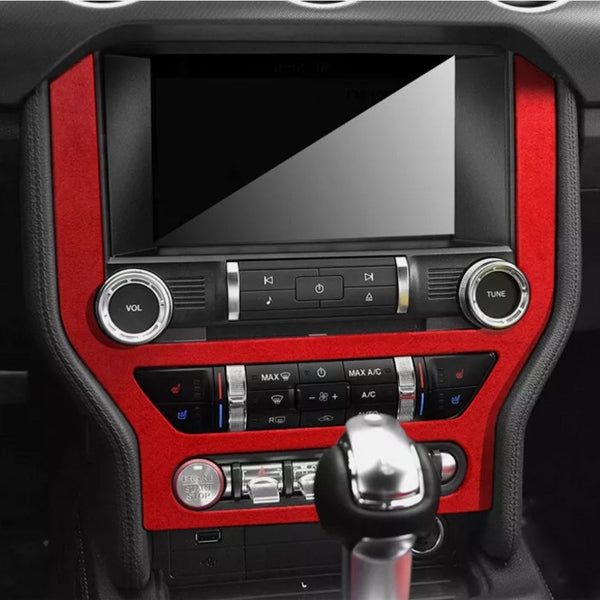 Mustang 2015-23 Alcantara Central Control Media Surround Cover - RED (Coming soon)