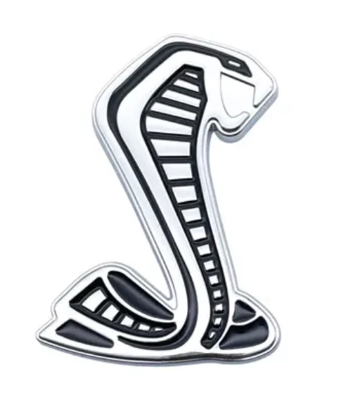 Shelby Cobra GT500 style Grille Badge - Silver