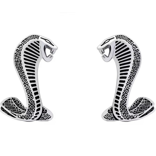 Shelby Cobra Fender Badge Set - Silver