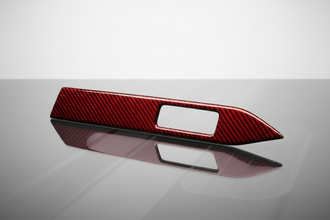 Red Carbon Fiber RHD Dashboard Co-Pilot Trim - Mustang (15-23)