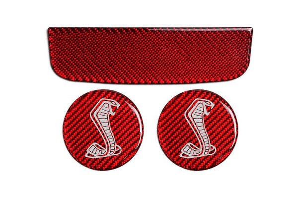 Mustang (15-23) Shelby Carbon Décor Set Red