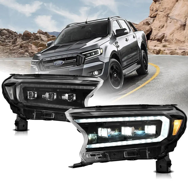VLAND LED Headlights For 2015-2021 Ford Ranger LED DRL W/ Sequential Head Lamps