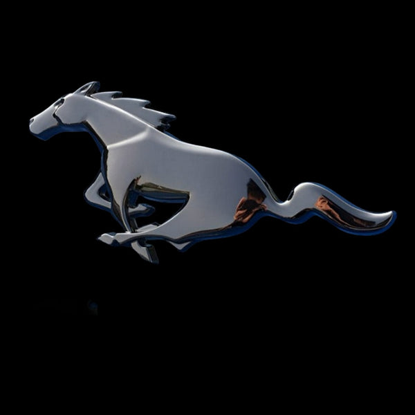 Mustang Replacement grille badge (Metal) - Gun Metal