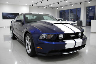 Mustang FM Dual Rally Stripe Kit White