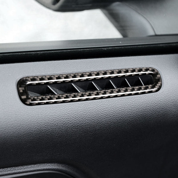 Black Carbon Look Door AC Cover Mustang (15-23)