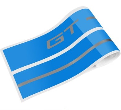 Mustang GT Side Stripe decals set - Blue