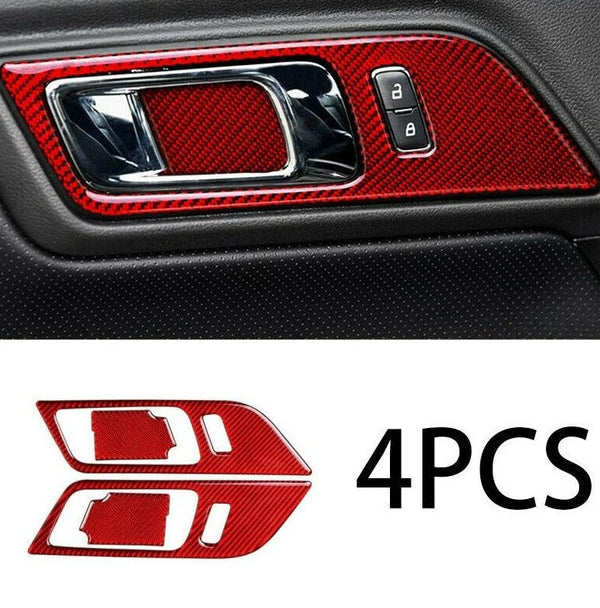 Mustang (15-23) Red Soft Carbon Door Frame Set