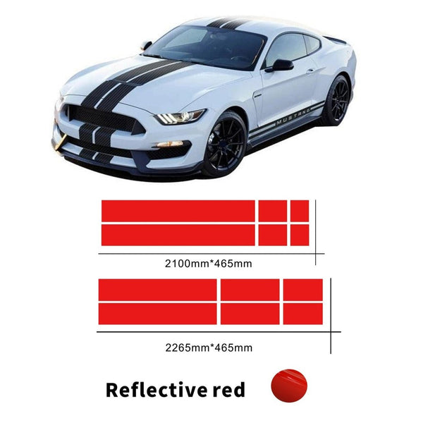 Reflective Red Dual Stripe Kit