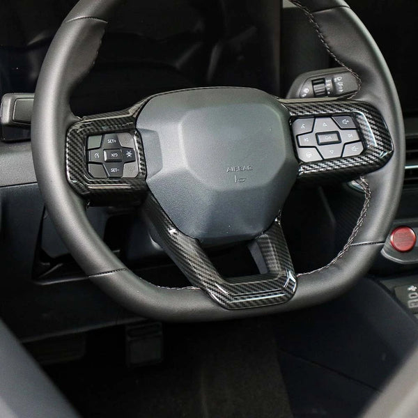 Ford Mustang s650 FO 2024+Carbon Fiber Look Steering Wheel Trim Cover