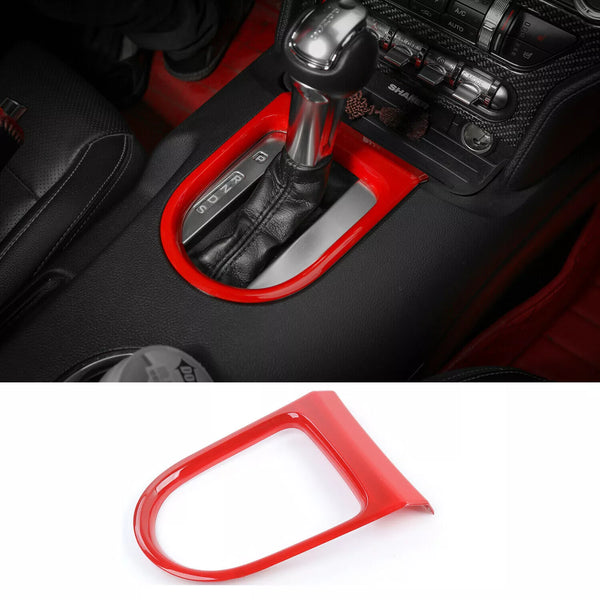 Red ABS Gear Shift Panel Covers Mustang (15-23)