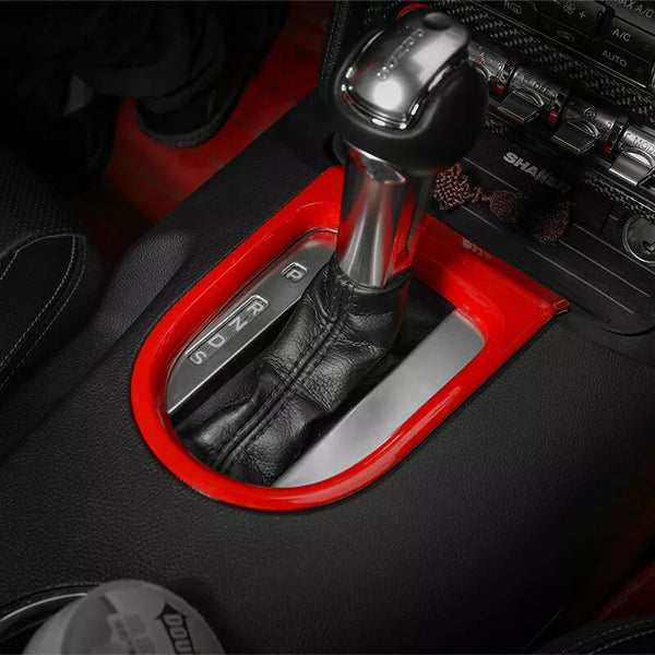 Red ABS Gear Shift Panel Covers Mustang (15-23)