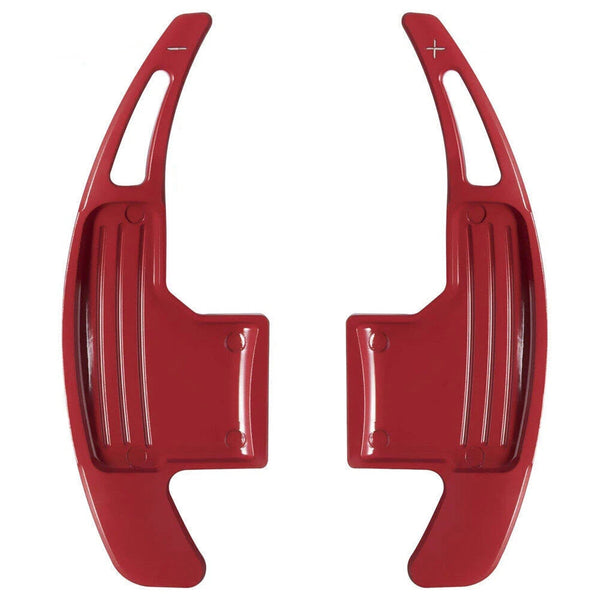 Red Aluminium Paddle Shifters Mustang (15-23)