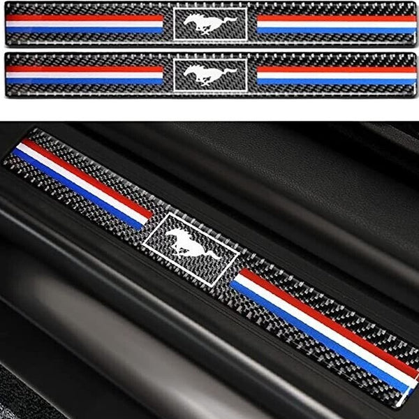 Mustang (15-23) Carbon Sill Plate Edge Guard Cover Set