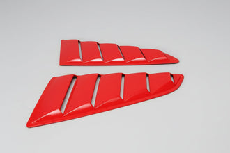 Mustang (15-23) Classic 5 Slot Qtr Louvers - Race Red