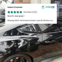 Mustang 2024+ Performance Carbon Look Qtr Window Louvers