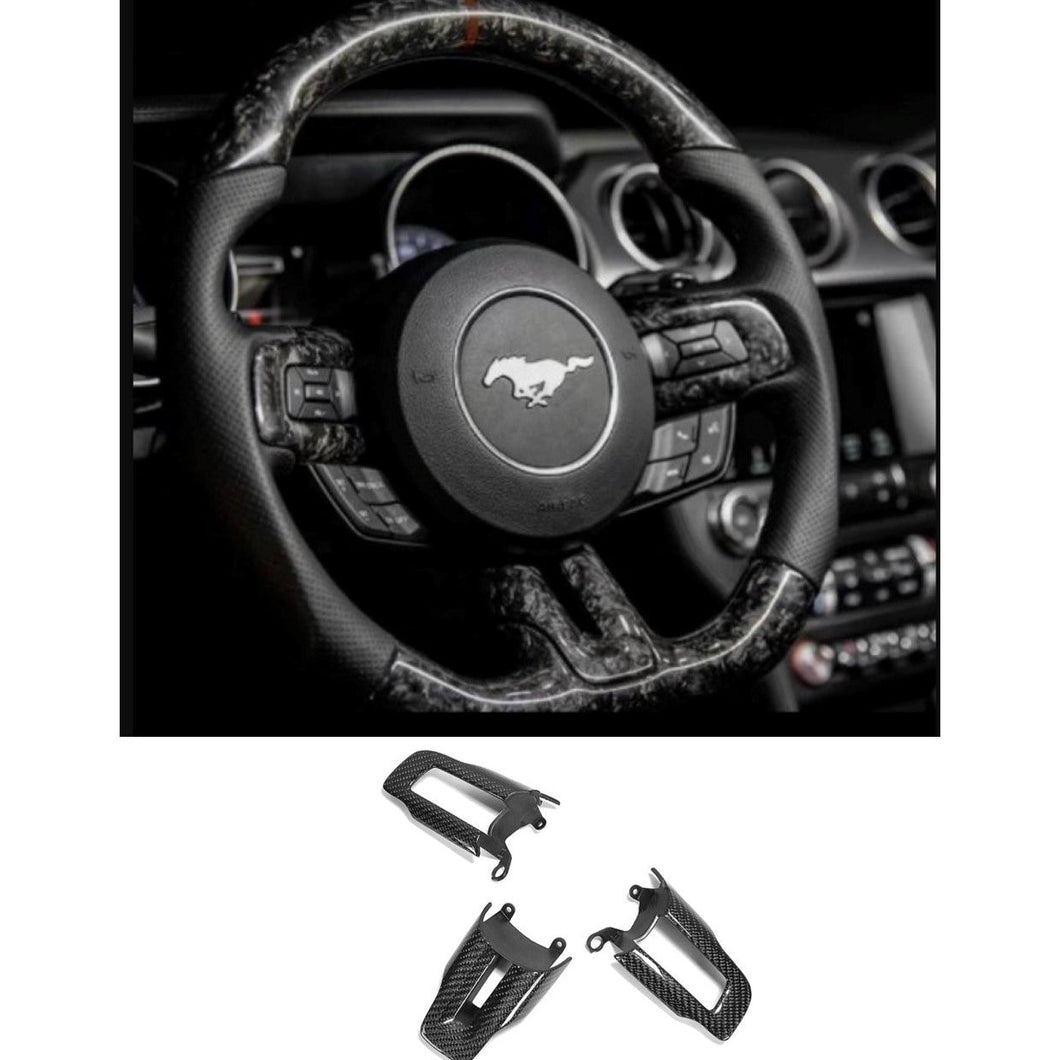 Mustang (15-23) FORGED Carbon Steering Wheel Replacement Bezel