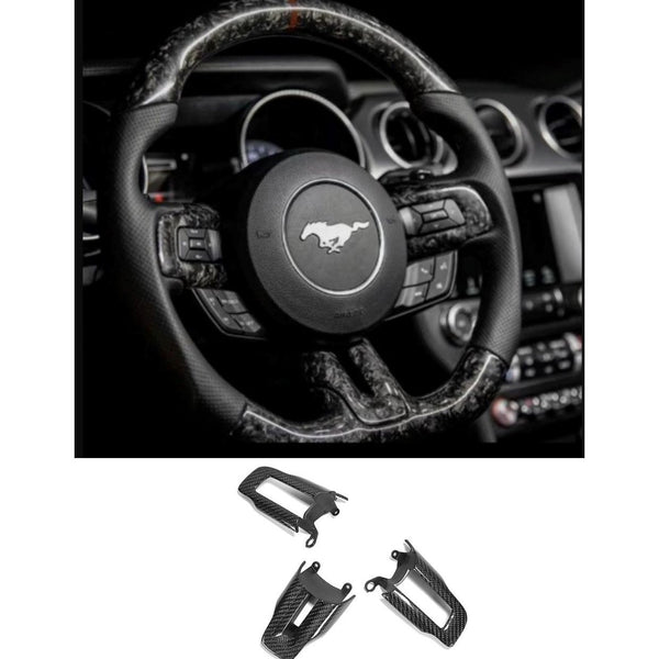 Mustang (15-23) FORGED Carbon Steering Wheel Replacement Bezel