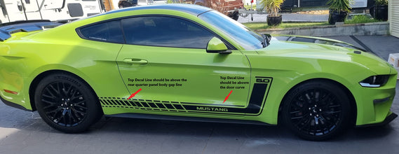 Mustang Hockey Style Fade decal set