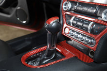Load image into Gallery viewer, Mustang (15- 22) ABS Carbon Look Shift Knob Cover (Black/Red)
