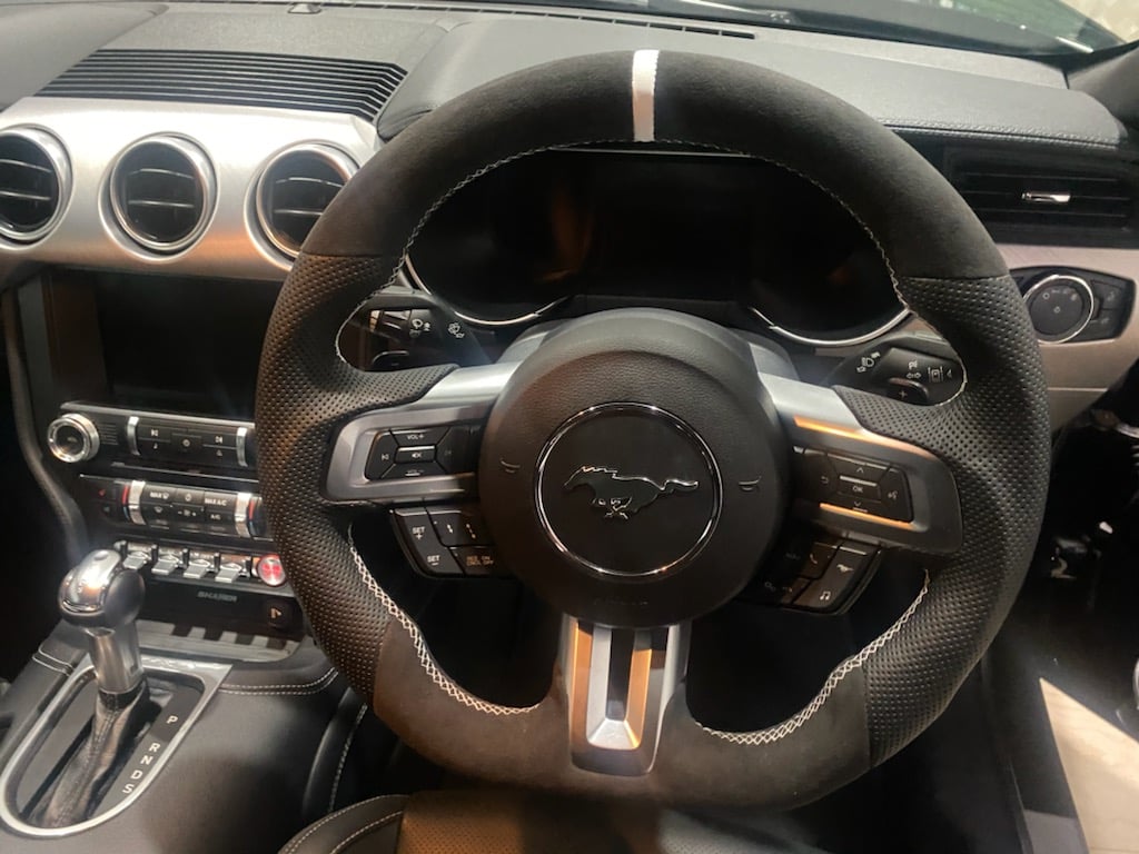 Mustang GT350 Style Alcantara Steering Wheel w Nappa