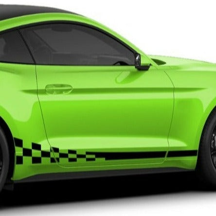 Mustang Side Checkered Decals Set