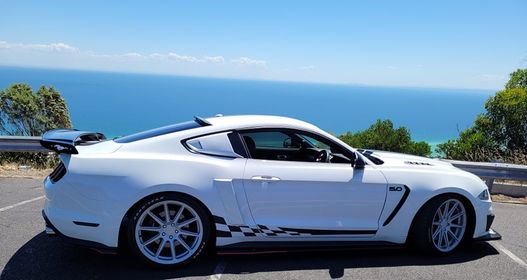 Mustang Side Checkered Decals Set