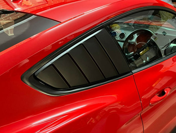 Mustang (15-23) Cervinis Style Qtr Window Louvers - Matte