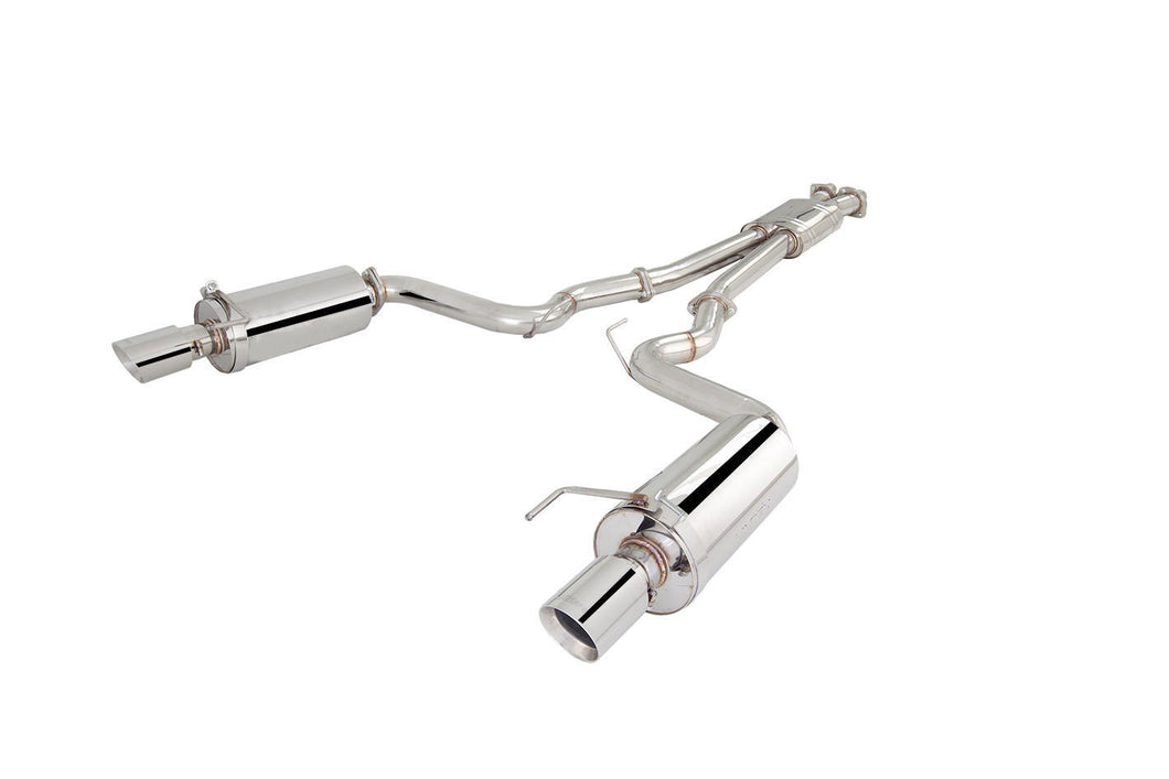 XFORCE Twin 3in Cat-Back Exhaust - Stainless (Mustang GT 2015-17 Fastback)