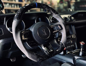 Mustang Forged Carbon Steering Wheel w Nappa