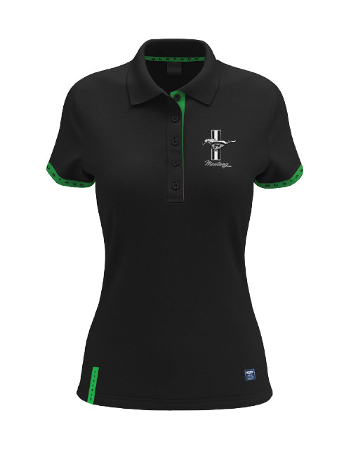 FORD MUSTANG LADIES LOGO PRINT POLO SHIRT - Size 10 only