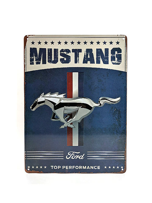 FORD MUSTANG HORSEPOWER TIN SIGN