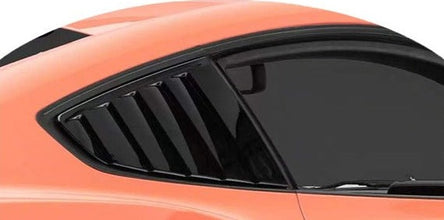 Mustang (15-23) Cervinis Style Qtr Window Louvers - Gloss Black