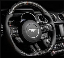 Load image into Gallery viewer, Mustang (15-23) FORGED Carbon Steering Wheel Replacement Bezel
