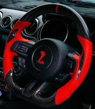 Load image into Gallery viewer, Mustang Venom - Black Carbon Fiber w  Red Nappa Steering Wheel
