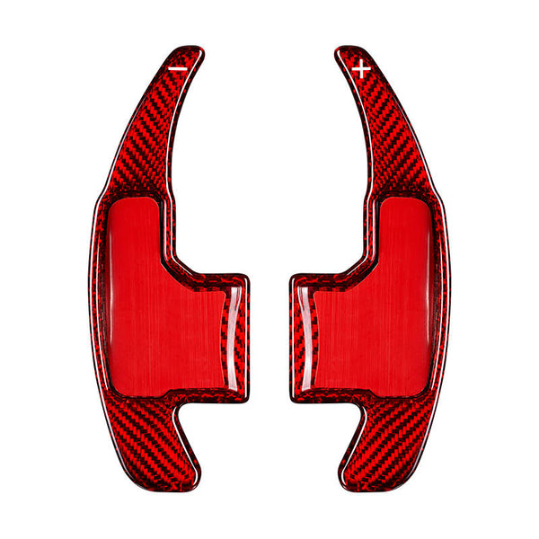 Red Carbon Fiber Paddle Shifters Mustang (15-23)